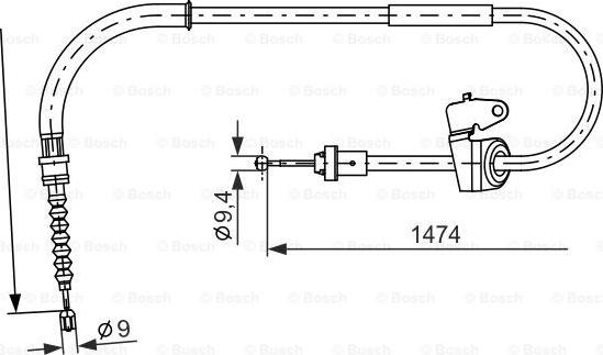 BOSCH 1 987 482 229 - Трос, гальмівна система autocars.com.ua