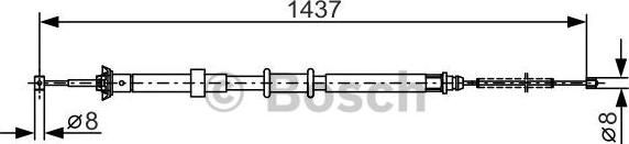 BOSCH 1 987 482 237 - Трос, гальмівна система autocars.com.ua