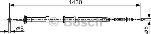 BOSCH 1 987 482 240 - Трос, гальмівна система autocars.com.ua