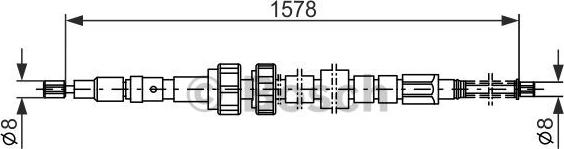 BOSCH 1 987 482 243 - Трос, гальмівна система autocars.com.ua