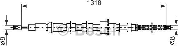 BOSCH 1 987 482 244 - Трос, гальмівна система autocars.com.ua