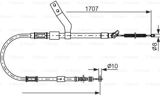 BOSCH 1 987 482 260 - Трос, гальмівна система autocars.com.ua