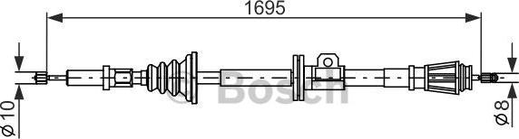 BOSCH 1 987 482 262 - Трос, гальмівна система autocars.com.ua