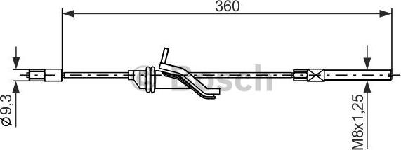 BOSCH 1 987 482 279 - Трос, гальмівна система autocars.com.ua