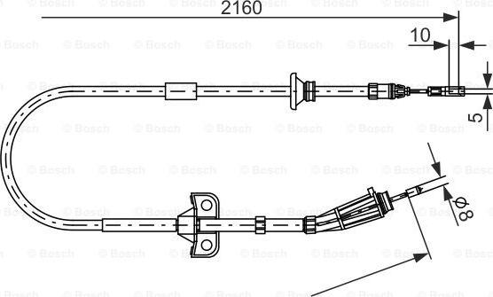 BOSCH 1 987 482 284 - Трос, гальмівна система autocars.com.ua