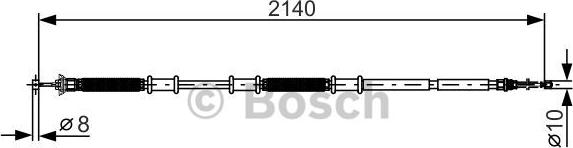 BOSCH 1 987 482 287 - Трос, гальмівна система autocars.com.ua