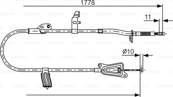 BOSCH 1 987 482 305 - Трос, гальмівна система autocars.com.ua