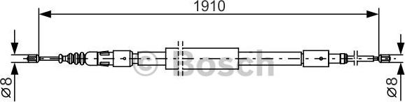 BOSCH 1 987 482 318 - Тросик, cтояночный тормоз autodnr.net