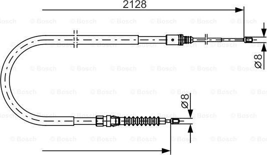 BOSCH 1 987 482 324 - Трос, гальмівна система autocars.com.ua