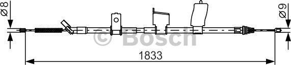 BOSCH 1 987 482 340 - Тросик, cтояночный тормоз avtokuzovplus.com.ua