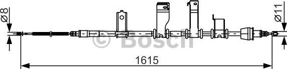 BOSCH 1 987 482 349 - Трос, гальмівна система autocars.com.ua