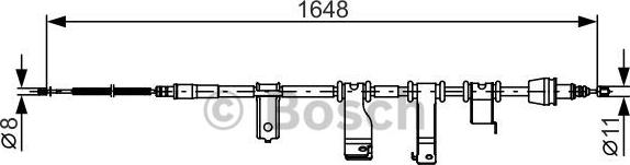 BOSCH 1 987 482 350 - Трос, гальмівна система autocars.com.ua