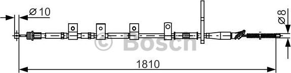 BOSCH 1 987 482 356 - Трос, гальмівна система autocars.com.ua