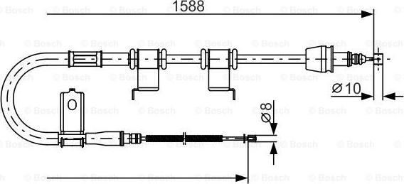 BOSCH 1 987 482 359 - Тросик, cтояночный тормоз avtokuzovplus.com.ua