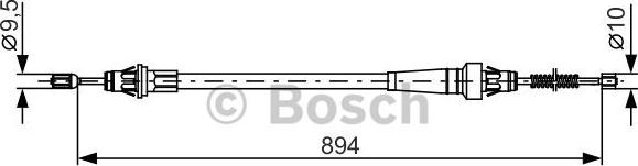 BOSCH 1 987 482 365 - Трос, гальмівна система autocars.com.ua