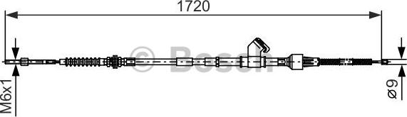 BOSCH 1 987 482 401 - Трос, гальмівна система autocars.com.ua