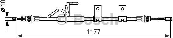 BOSCH 1 987 482 404 - Тросик, cтояночный тормоз avtokuzovplus.com.ua