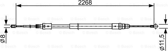 BOSCH 1 987 482 409 - Трос, гальмівна система autocars.com.ua