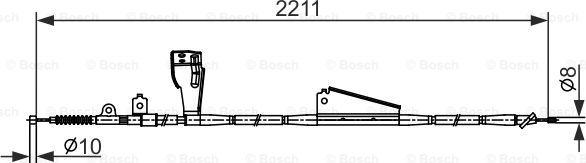 BOSCH 1 987 482 424 - Трос, гальмівна система autocars.com.ua