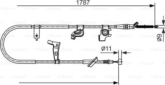 BOSCH 1 987 482 435 - Тросик, cтояночный тормоз avtokuzovplus.com.ua