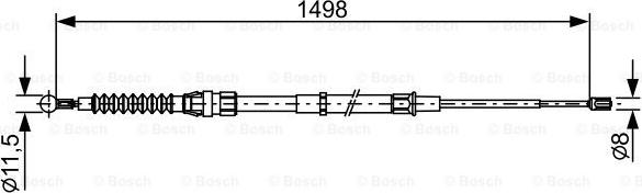 BOSCH 1 987 482 455 - Трос, гальмівна система autocars.com.ua