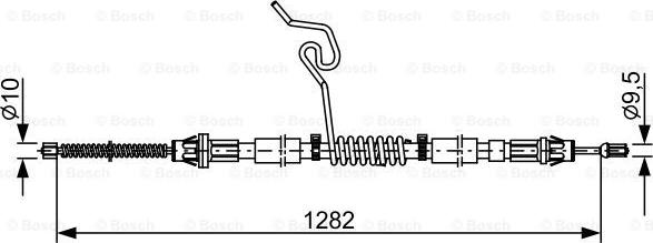 BOSCH 1 987 482 462 - Тросик, cтояночный тормоз avtokuzovplus.com.ua