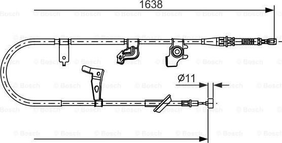 BOSCH 1 987 482 466 - Трос, гальмівна система autocars.com.ua