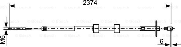 BOSCH 1 987 482 499 - Трос, гальмівна система autocars.com.ua