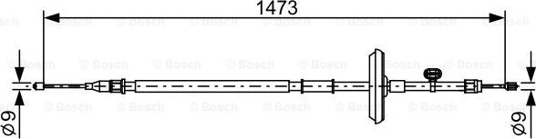 BOSCH 1 987 482 505 - Трос, гальмівна система autocars.com.ua