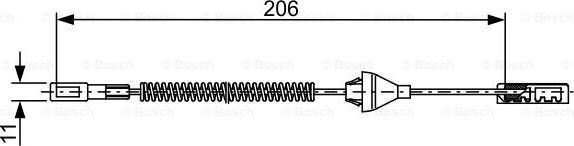 BOSCH 1 987 482 506 - Трос, гальмівна система autocars.com.ua