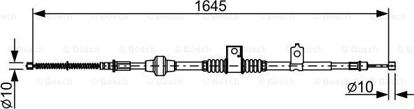 BOSCH 1 987 482 517 - Трос, гальмівна система autocars.com.ua