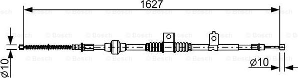 BOSCH 1 987 482 518 - Трос, гальмівна система autocars.com.ua