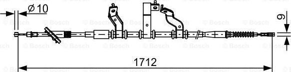 BOSCH 1 987 482 529 - Трос, гальмівна система autocars.com.ua