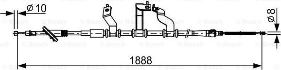 BOSCH 1 987 482 532 - Трос, гальмівна система autocars.com.ua