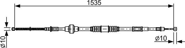 BOSCH 1 987 482 533 - Трос, гальмівна система autocars.com.ua