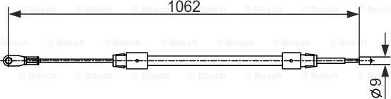 BOSCH 1 987 482 538 - Трос, гальмівна система autocars.com.ua