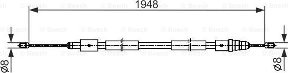 BOSCH 1 987 482 541 - Трос, гальмівна система autocars.com.ua