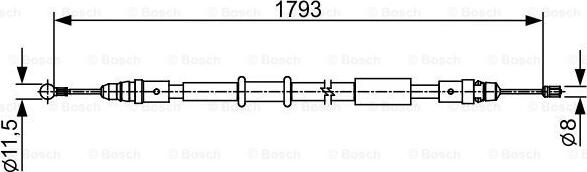 BOSCH 1 987 482 550 - Трос, гальмівна система autocars.com.ua