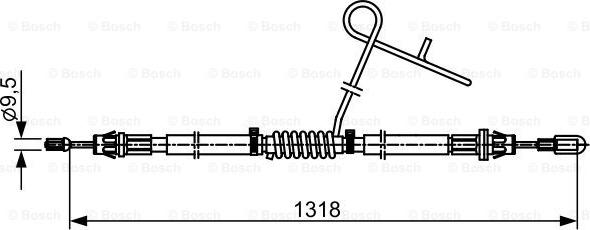 BOSCH 1 987 482 559 - Трос, гальмівна система autocars.com.ua