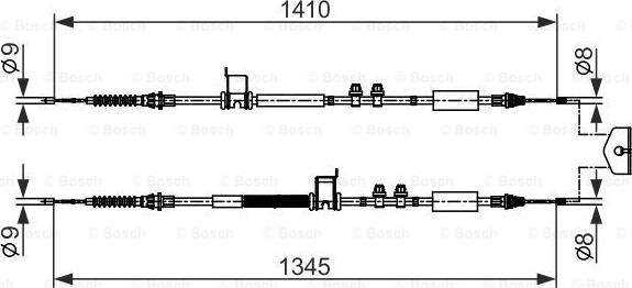 BOSCH 1 987 482 560 - Трос, гальмівна система autocars.com.ua