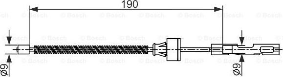 BOSCH 1 987 482 561 - Трос, гальмівна система autocars.com.ua