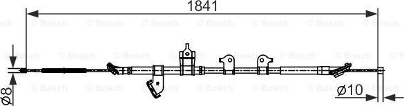 BOSCH 1 987 482 568 - Трос, гальмівна система autocars.com.ua