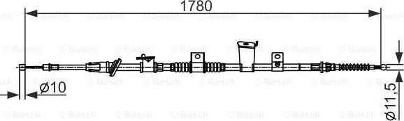 BOSCH 1 987 482 570 - Трос, гальмівна система autocars.com.ua