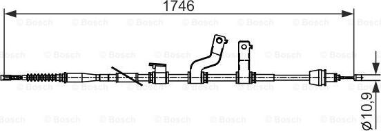 BOSCH 1 987 482 572 - Тросик, cтояночный тормоз avtokuzovplus.com.ua