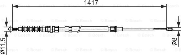 BOSCH 1 987 482 583 - Тросик, cтояночный тормоз avtokuzovplus.com.ua