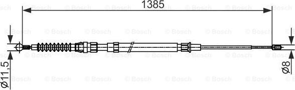 BOSCH 1 987 482 584 - Тросик, cтояночный тормоз avtokuzovplus.com.ua