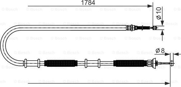 BOSCH 1 987 482 587 - Трос, гальмівна система autocars.com.ua