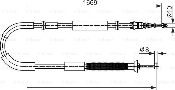 BOSCH 1 987 482 588 - Трос, гальмівна система autocars.com.ua