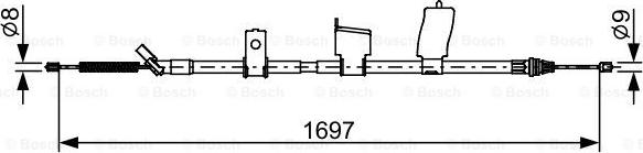 BOSCH 1 987 482 627 - Трос, гальмівна система autocars.com.ua