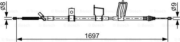 BOSCH 1 987 482 628 - Трос, гальмівна система autocars.com.ua